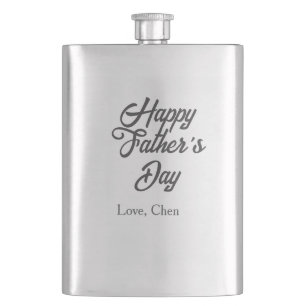 グレー 名前 父の日 お父さん 最高 Daddy ever フラスク