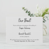 グレー「悪い！」 延期結婚の発表 招待状 (スタンド正面)