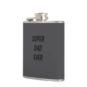 グレー「最高のパパエバー」スキットル フラスク (左)