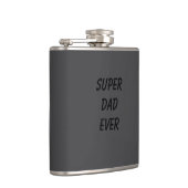 グレー「最高のパパエバー」スキットル フラスク (右)