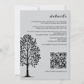 グレー《植物》アスペン結婚ツリー 招待状 (裏面)
