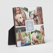 グレー |犬の母の写真コラージュ フォトプラーク (正面)