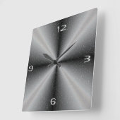 グレー/白（雪の背景あり） >壁掛け スクエア壁時計 (傾斜)