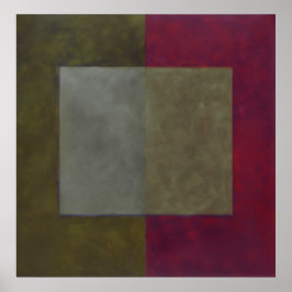 グレー、緑、赤 ポスター