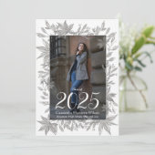 グレー·葉ズ·フォト卒業発表 招待状 (スタンド正面)