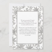 グレー·葉ズ·フォト卒業発表 招待状 (裏面)