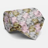 グレー、赤面ピンク、カーキグリーンフローラギントネックタイ ネクタイ (ロール)
