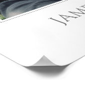 グレー 追悼のライフセレブレーション フォト葬儀 ポスター (角)