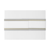 グレー、金ゴールド、ホワイトカスタムウェディングベリーバンド 招待状ベリーバンド (裏面例)