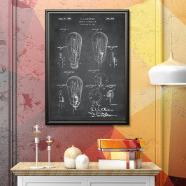 グレー |電球の特許 ポスター