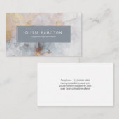 グレー、青、および金ゴールド大理石テクスチャ名刺 名刺 (正面/裏面)