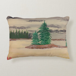 グレー、黄、褐色枕の構成 アクセントクッション