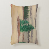 グレー、黄、褐色枕の構成 アクセントクッション (正面(垂直))