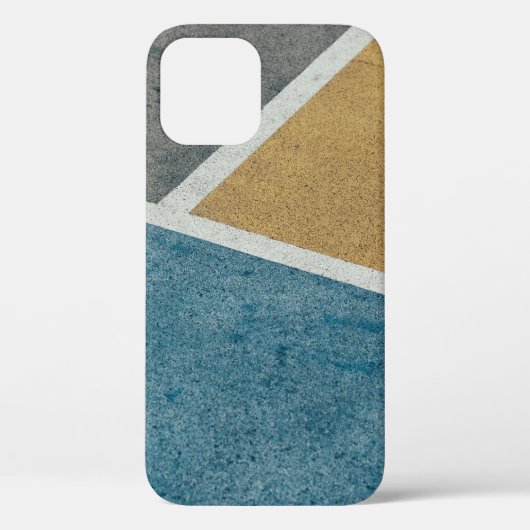 グレー、黄、青の舗装を閉じ絵を描ます Case-Mate iPhoneケース (裏面)