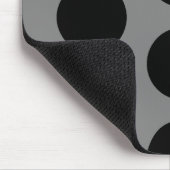 グレー（黒いドット） マウスパッド (コーナー)