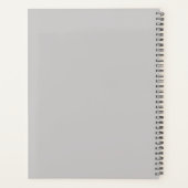 グレー、黒と白の円パターン プランナー手帳 (裏面)