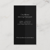 グレー – 黒のレイヤーホーム移動 名刺 (裏面)