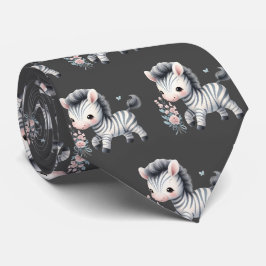 グレー 黒 白 モダン かわいい シマウマ ネクタイ