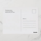 グレー | Merry Christmas Photo Foil Holidayはがき 箔シーズンポストカード (裏面)