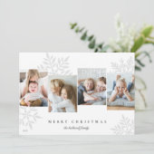 グレー | Snowdrop 4フォトコラージュ シーズンカード (スタンド正面)