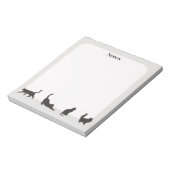 グレーCatメモ帳 ノートパッド (回転)