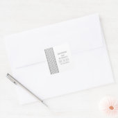 グレーChevron 縁どSave the Date Stickers スクエアシール (封筒)