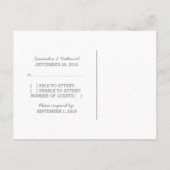 グレーD20サイコロ応答はがき インビテーションポストカード (裏面)