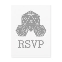 グレーD20サイコロ応答はがき