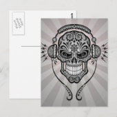 グレーDJシュガースカル（光線） ポストカード (正面/裏面)