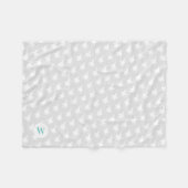 グレーF-35ジェットミントモノパターン(の模様が)あるグラムベビー フリースブランケット (正面(横))