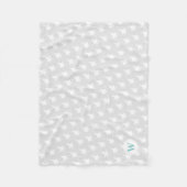 グレーF-35ジェットミントモノパターン(の模様が)あるグラムベビー フリースブランケット (正面)