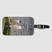 グレーGentoo Penguinエディンバラ動物園スコットランド ラゲッジタグ (正面横)