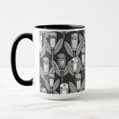 グレーGPSフラワーマグ マグカップ (左)