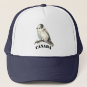 グレーGray Jay Bird Canada's National Birder キャップ (正面)