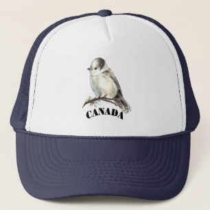 グレーGray Jay Bird Canada's National Birder キャップ