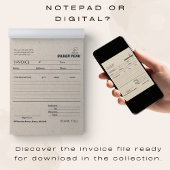 グレーKraft請求書販売受領小規模企業 ノートパッド