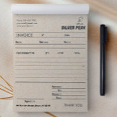 グレーKraft請求書販売受領小規模企業 ノートパッド