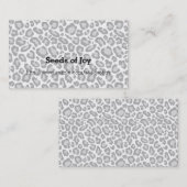 グレーLeopardプリント 名刺 (正面/裏面)