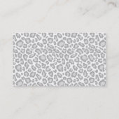 グレーLeopardプリント 名刺 (裏面)