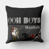 グレーOHH BOYS（白黒） クッション (裏面)