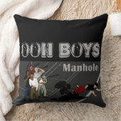 グレーOHH BOYS（白黒） クッション (ブランケット)