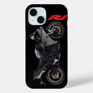 グレーR1スポーツバイクバイク iPhone 15ケース