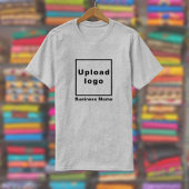 グレーTシャツのビジネス名とロゴ Tシャツ