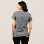 グレーTシャツ - 批判的な靴ひもスネーク トライブレンドＴシャツ (裏面全面)