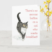 グレーTabby Catノートカード カード (黄色い花)