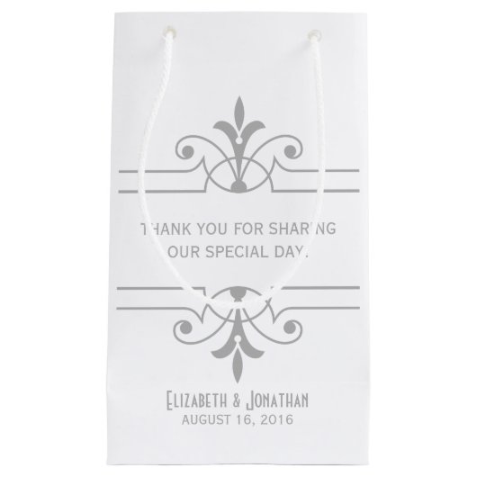 グレーv2装飾ファンシー抱き枕 スモールペーパーバッグ (正面)