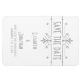 グレーv2飾ファンシーり付け日付磁石を保存 マグネット (横)