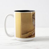 グレ中国のイハウンド1ドッグイアー〔占星術の〕十二宮図マグ ツートーンマグカップ (左)