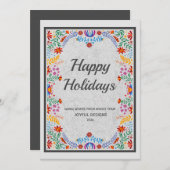 グレ伝統的ーカスタムビジネスホリデーカード シーズンカード (正面/裏面)