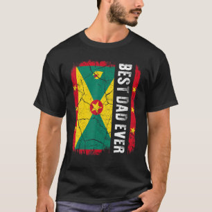 グレ最高のナディアンパパエバーグレナダ国旗の父の日 Tシャツ